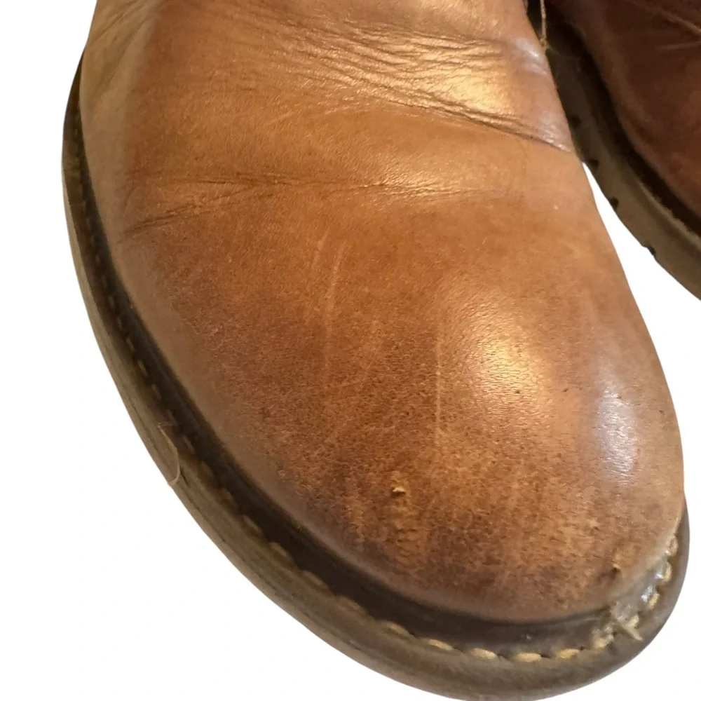 High End Supple Rockport Aged Brown Leather Ankle Boots Men’s 11.5